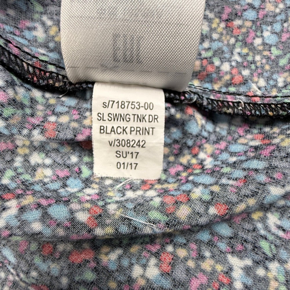 Gap Womens Sleeveless Swing Tank Dress XS Black Multicolor Print 718753-00 Mini - Picture 9 of 10